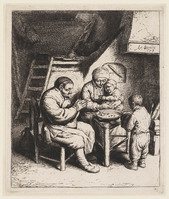 KG 04276
<br/>
Gebed voor de maaltijd
<br/>
<em>Ostade, Adriaen van (1610-1684)</em>